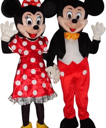 Mascotte Minnie e Topolino in coppia, versione economica