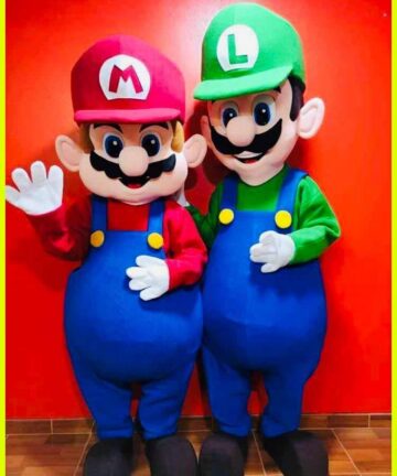 Mascotte Super Mario e Luigi deluxe